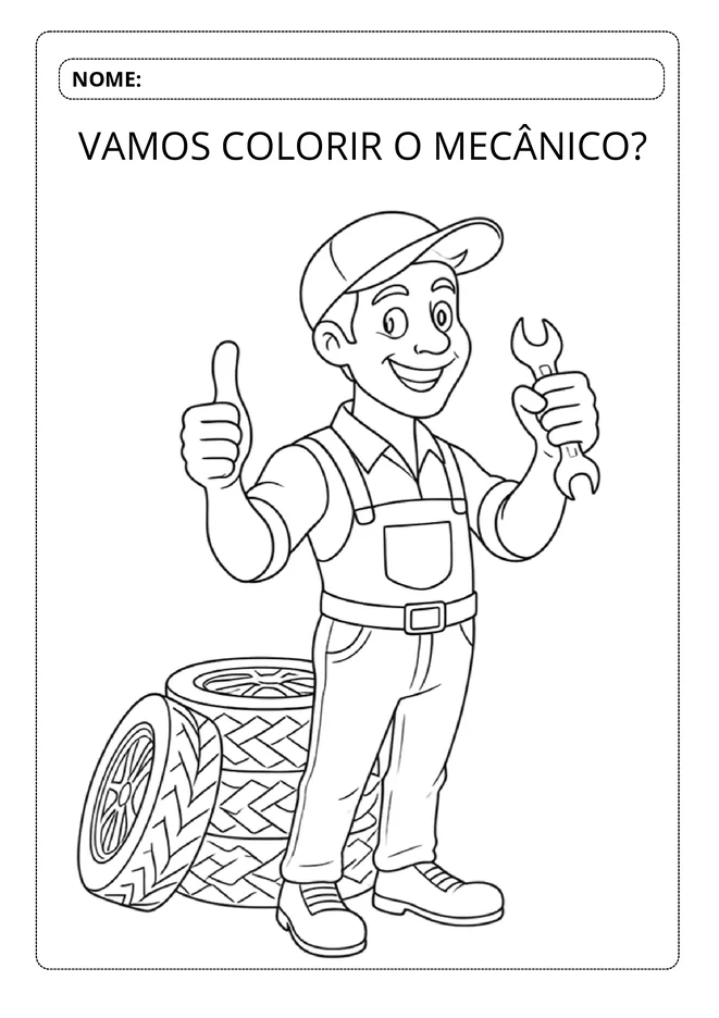 Desenhos para Colorir Dia do Trabalho Educacao Infantil para imprimir e colorir - imagem 7